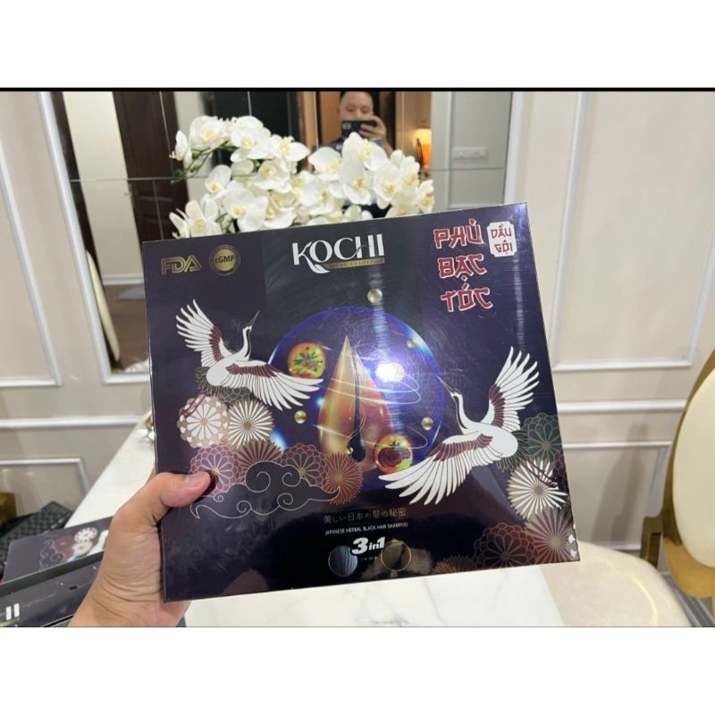 💥Dầu gội phủ bạc tóc KOCHI màu đen hợp 10 gói