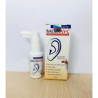 [MẪU MỚI] Xịt ráy tai SACO SPRAY C - an toàn cho trẻ nhỏ (Chai 15ml)