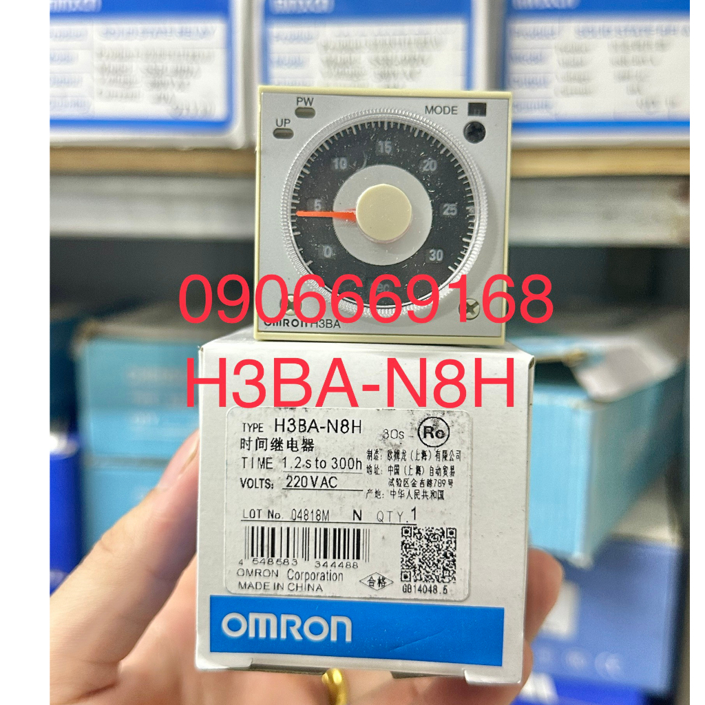Timer Hẹn Giờ H3BA-N8H Hiệu OMRON H3BAN8H ( TẶNG KÈM ĐẾ )