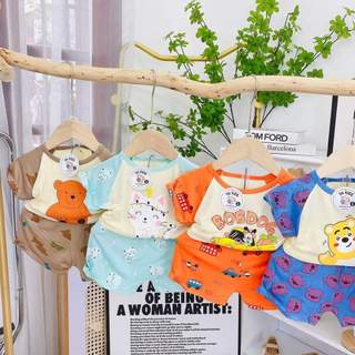 Combo 3 bộ thun lạnh/tăm mát mẻ cho bé trai/gái 6-16kg