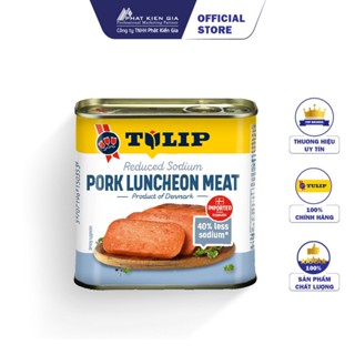 Thịt Heo Hộp 40% Giảm Mặn Tulip 340g - Nhập Khẩu Đan Mạch | Tulip Pork Luncheon Meat 40% Less Sodium 340g