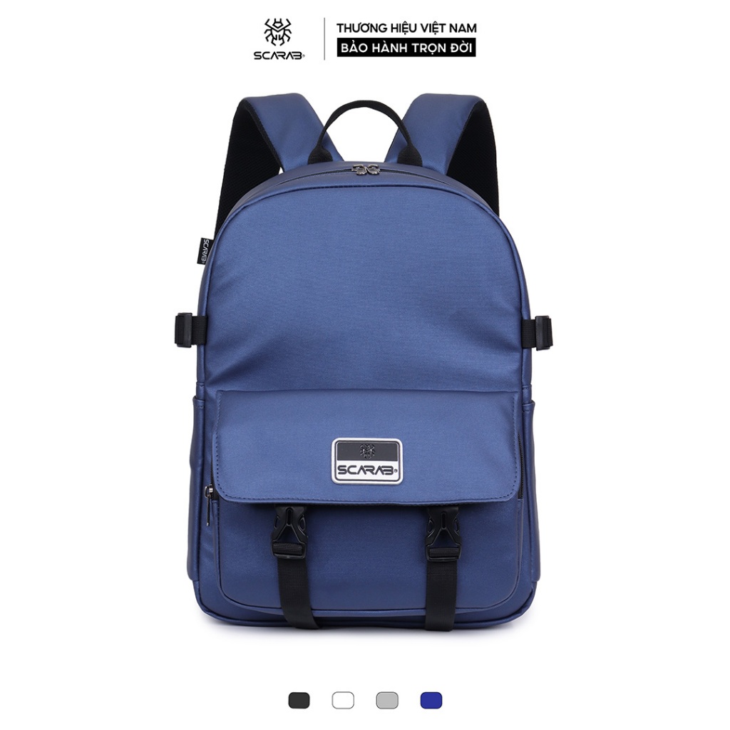 Balo Da Chapter Backpack Nam Nữ Đi Học Đi Chơi Chống Thấm Tốt Vừa Lap 15,6Inch Mỏng_Bảo Hành Trọn Đời Scarab