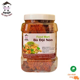 0.5 KG KHÔ BÒ MIẾNG VỊ TỨ XUYÊN được đóng hũ_ Bò Đội Nón Shop