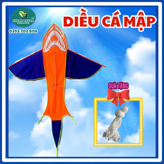 Diều cá mập đại, diều thả, đồ chơi vận động cho bé tặng dây diều dây diều