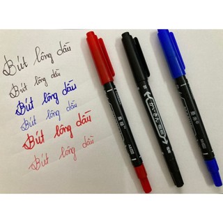 Bút lông dầu 2 đầu sắc nét bền màu ngòi nhỏ