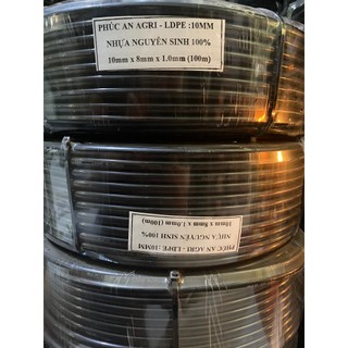 Cuộn 100m ống ldpe 8x10, ống 10 ly, ống ldpe 10 ly, ống cứng dẻo