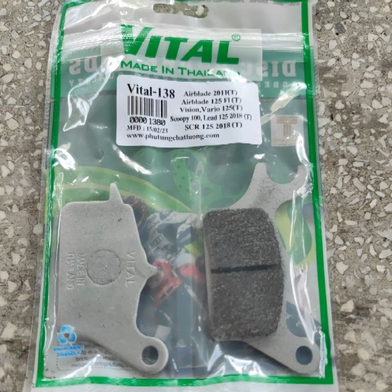 Bố Thắng Trước VITAL xe Airblade 2011, Airblade 125 FI, Vision, Vario 125, Lead 125 2018, Scoopy 100