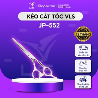 Kéo cắt tóc VLS lưỡi thẳng quai offset vênh đỡ ngón cố định JP552