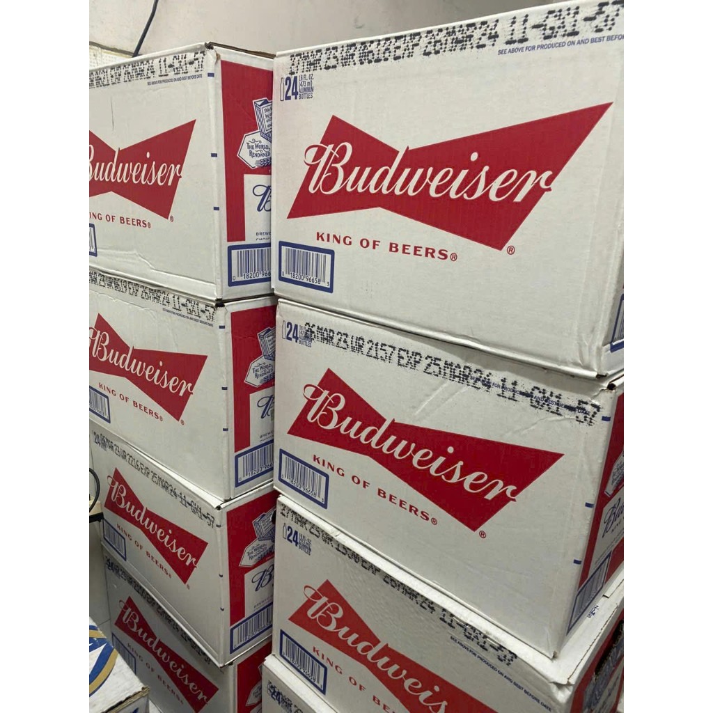Bia Budweiser 5% Mỹ – thùng 24 chai nhôm 475 ml [Ship Nhanh HCM]