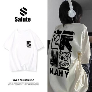 Áo phông Salute chất local brand form rộng unisex áo thun trắng cotton ngầu violent bear Y0600