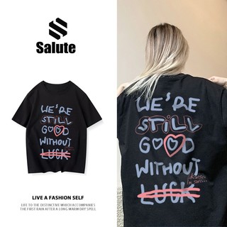 Áo thun Salute nữ form rộng áo phông đen local brand thời trang retro ulzzang in chữ Y0806
