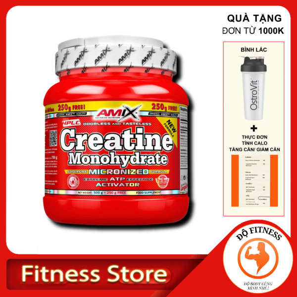 Creatine Amix Monohydrate 500g Hỗ trợ tăng hiệu suất luyện tập, tăng sức mạnh, sức bền, giá hợp lý