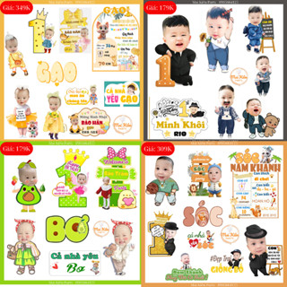 Set chibi trang trí sinh nhật dành cho bé trai, bé gái , set tuổi Rồng, tuổi Mèo,..