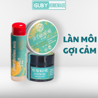 🅲🅾🅼🅱🅾 làn môi gợi cảm - tẩy tế bào chết môi, son dưỡng & mặt nạ ngủ môi - handmade by guby homemade