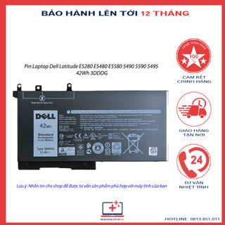 Pin laptop dell latitude e5280 e5480 e5580 5490 5590 5495 42wh 3dddg