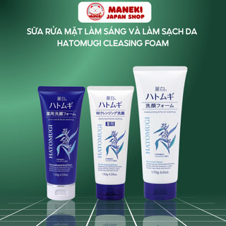 Sữa Rửa Mặt Reihaku Hatomugi 130g trắng da chiết xuất hạt ý dĩ hàng Nhật nội địa - Maneki Japan
