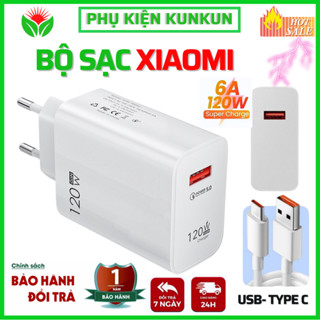 Bộ sạc nhanh Xiaomi 120W, Củ sạc + Cáp sạc nhanh USB to Type C cho Xiaomi Samsung Oppo Vivo [BỘ SẠC XIAOMI 120W]