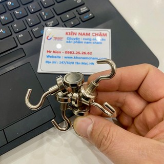 Móc treo nam châm siêu mạnh, móc từ D16, móc nam châm treo đồ tiện lợi