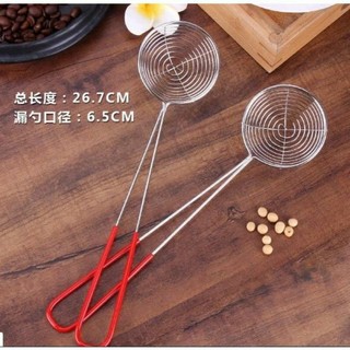 Vợt múc trân châu topping chuôi đỏ