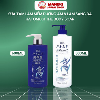 Sữa tắm trắng da Reihaku Hatomugi Moisturizing Washing 800ml chiết xuất ý dĩ Nhật Bản - Maneki Japan