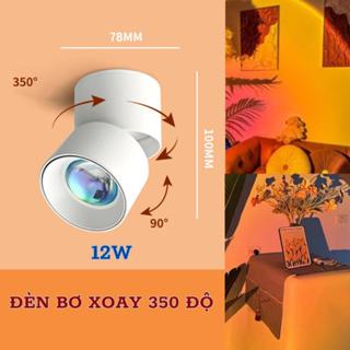 Đèn Ống Bơ Hiện Đại Xoay 350 độ (12W) Chiếu Điểm Trang Trí -  Màu Hoàng Hôn Siêu Sang
