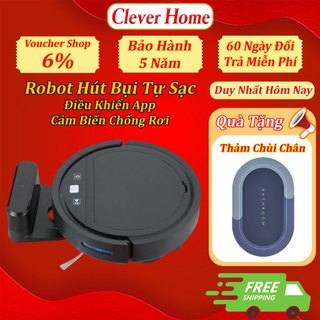 Rô bốt hút bụi lau nhà cao cấp hc002, robot thông minh, máy hút bụi lau nhà lực hút mạnh mẽ, điều khiển qua app