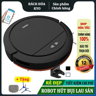 Robot Hút Bụi, Máy Hút Bụi Lau Sàn Nhà NK01 - Lực Hút Siêu Mạnh 4000pa, Tự Sạc, App Điều Khiển !