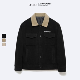 Áo Khoác Jacket Nhung Tăm 2 Lớp Nam ATINO Hàn Quốc Phong Cách Trẻ Trung Chuẩn Form AD3.8101