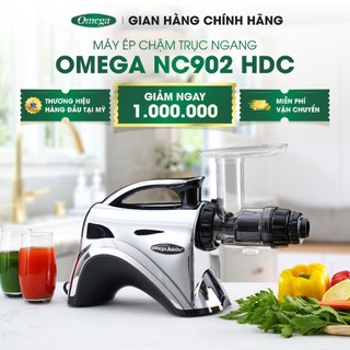 Máy ép chậm trục ngang Omega NC902HDC - Bảo hành 10 năm, Ép rau củ quả, làm kem, làm mỳ sợi, sữa hạt