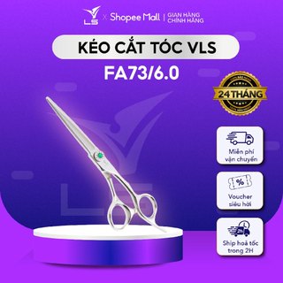 Kéo cắt tóc vLS lưỡi thẳng quai offset vênh đỡ ngón cố định FA73/6.0