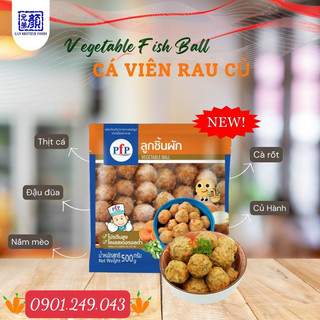 Cá viên rau củ thượng hạng nhập khẩu Malaysia gói 500g gồm 30 viên