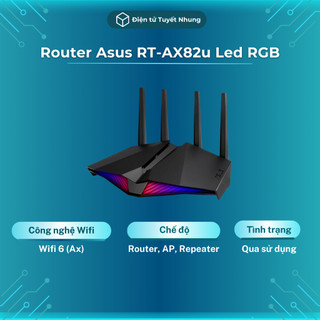 Router asus rt-ax82u chuẩn ax5400, chuyên game, có mesh, qua sử dụng - router wifi bh lỗi 1-1