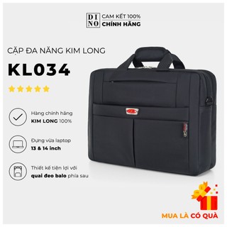 Cặp laptop 14 inch – cặp đa năng có quai balo cất gọn, phù hợp với người đi làm văn phòng, công sở kim long kl034