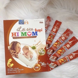 Lợi sữa HI MOM HAPI ,nhiều sữa,mát sữa, thông tắc sữa, thơm sữa hộp 30 gói