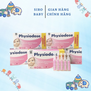 Nước Muối Sinh Lý Physiodose Vệ Sinh Tai, Mũi, Mắt Cho Bé Hộp 40 ống x 5ml