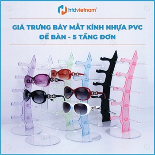 Giá trưng bày kính mắt bằng nhựa 988, Kệ trưng bày mắt kính để bàn - kệ trưng bày kính PVC - 5 tầng