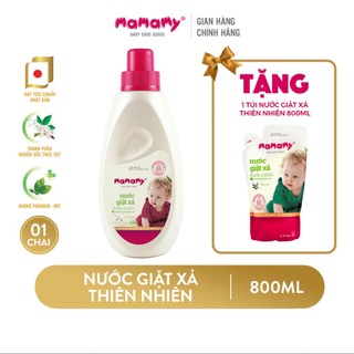  Mua 1 chai nước giặt xả thiên nhiên Mamamy 800ml tặng 1 túi bổ sung 800ml