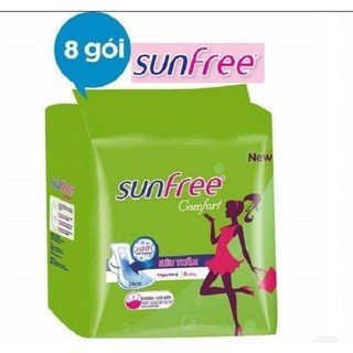 Combo 10 gói băng vệ sinh sunfree có cánh - gói 8 miếng - siêu tiết kiệm - khuba shop
