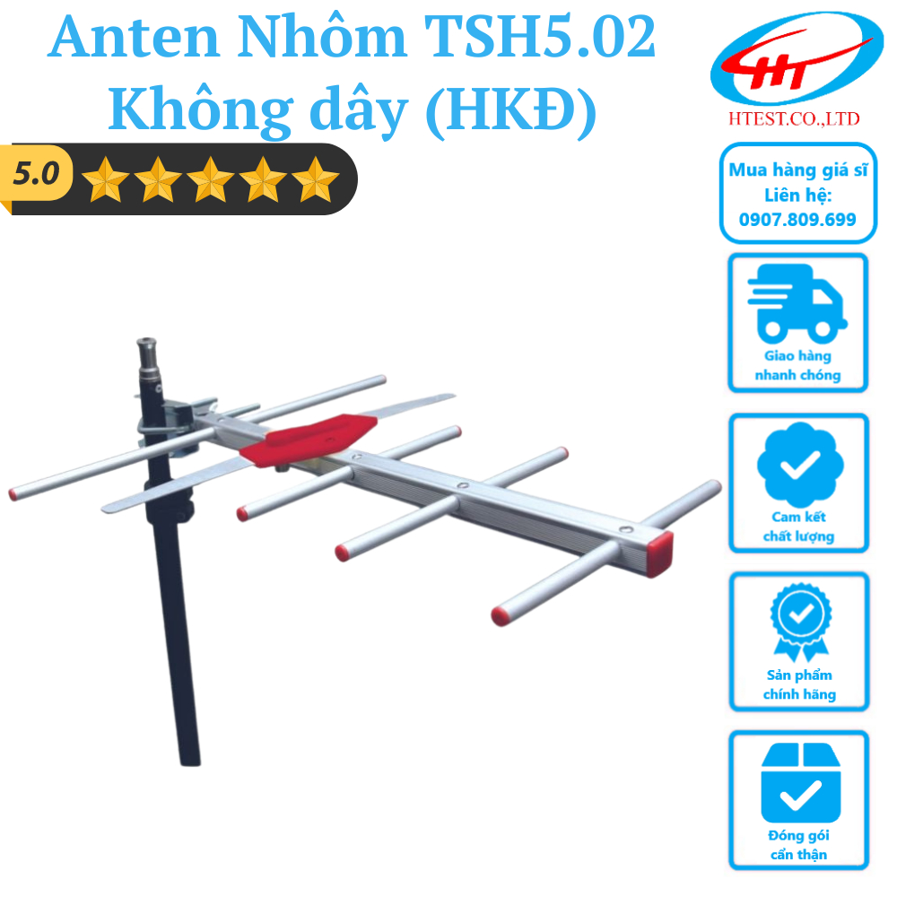 Anten Nhôm Truyền Hình Số Mặt Đất DVB-T2 Honjianda TSH5.02 - Không dây (HKĐ) - Hàng chính hãng