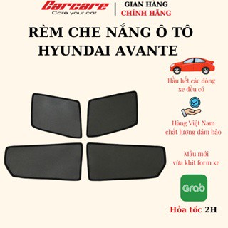 Rèm che nắng theo xe Hyundai Avante 2011-2017- Bộ 4 tấm dính nam châm