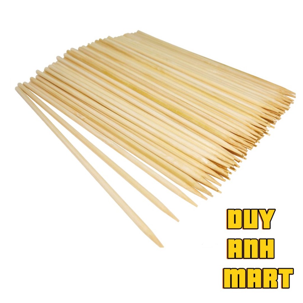 Que xiên tre  dài 28cm tới 30cm làm khoai tây lốc xoáy, kẹo bông gòn, trang trí deco