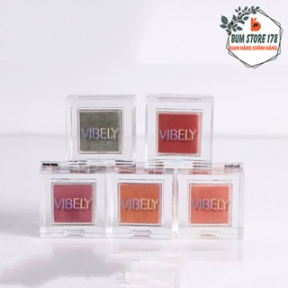 Má Hồng Vibely 2 Màu Có Nhũ Bắt Sáng Tươi Tắn, Bảng Phấn Má Tông Lì Kim Tuyến Lấp Lánh Trang Điểm Tự Nhiên Lâu Trôi.