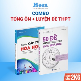 Combo luyện đề và tổng ôn cấp tốc Hoá luyện thi đánh giá năng lực và ôn thi THPT Moonbook
