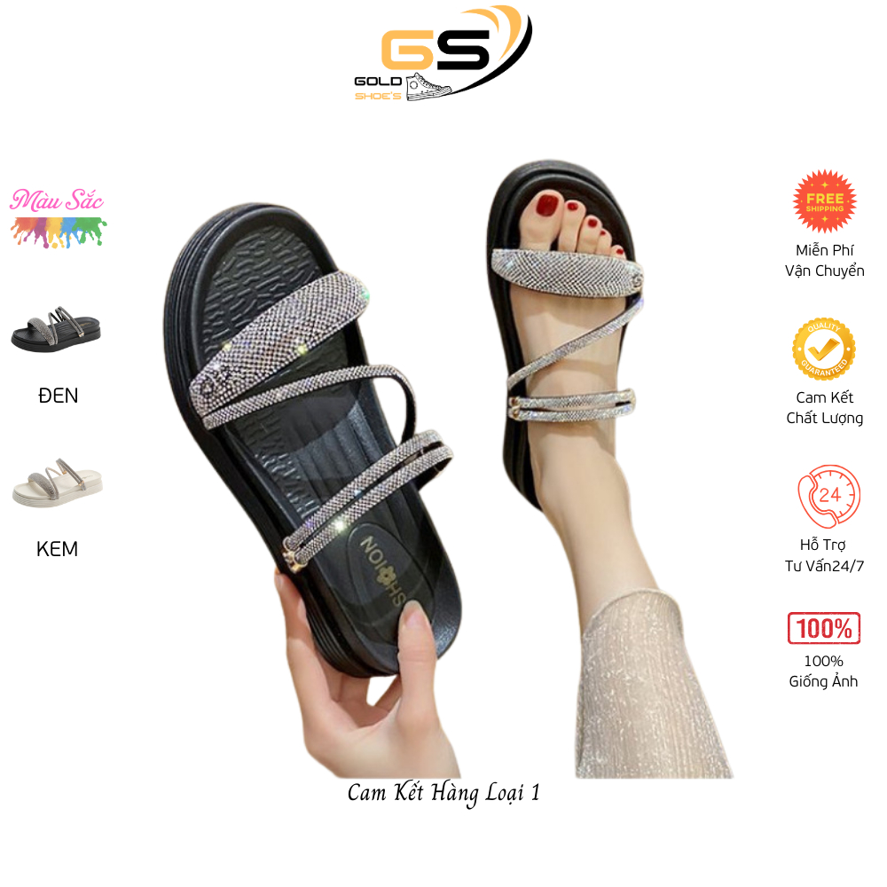 Sandal nữ quai đá, sandal nâng đế 5cm siêu xinh HOT 2023 MSP: F07