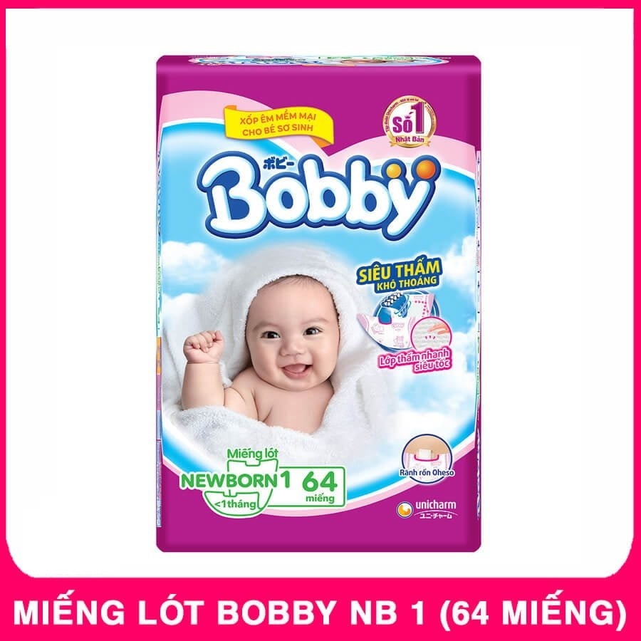 Miếng Lót Bobby Newborn 1 64 miếng + 4