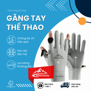 Găng tay thể thao golovejoy chống nắng chống tia uv upf50+ găng tay câu cá chống trượt hở ngón logo g