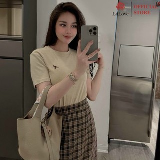 Áo Phông Thun Lạnh Dáng Suông Thêu Hình Chuột Túi Đáng Yêu Dành Cho Nữ Liilove Shop PG80