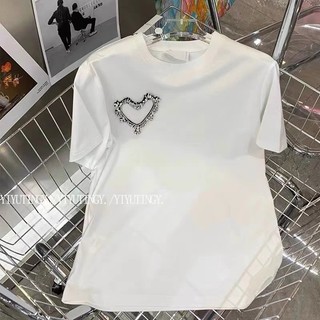 Áo Thun Trái Tim Đá Băng Giá, Áo Phông Cổ Tròn Chất Cotton 6535 Dáng Rộng