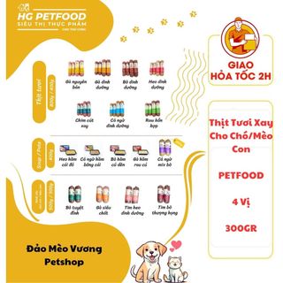(CÓ QUÀ TẶNG) Thịt Tươi Xay PET FOOD Cho Chó/Mèo Con - 300g