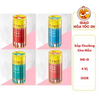 Súp thưởng cho mèo me-o - 4 vị - gói 15g - combo 5 gói - 10 gói - 20 gói - 50 gói